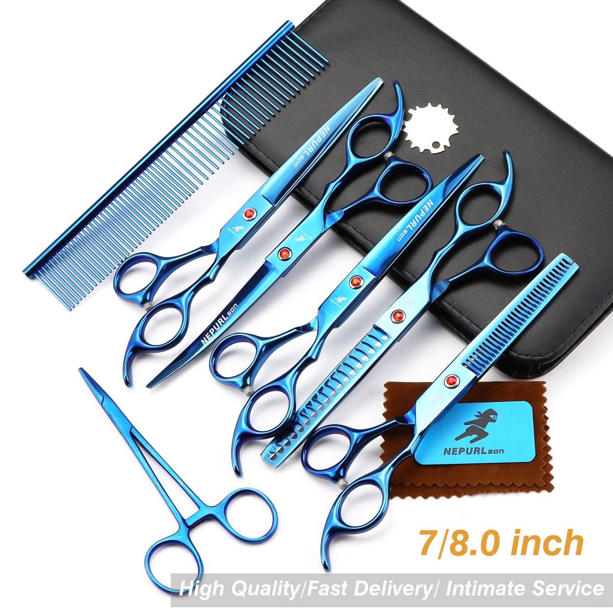 Pet grooming scissors set